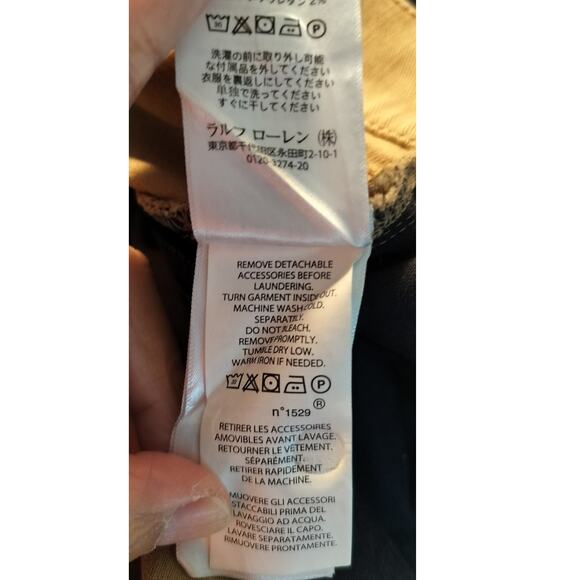 4211 )Polo Ralph Lauren Tan Tompkins Western Lace Up Skinny Jeans Size 30 - Picture 12 of 12